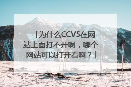 为什么CCV5在网站上面打不开啊，哪个网站可以打开看啊？