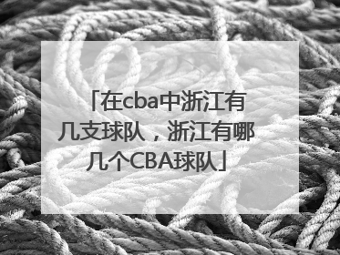 在cba中浙江有几支球队，浙江有哪几个CBA球队