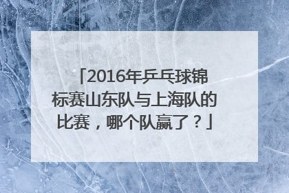 2016年乒乓球锦标赛山东队与上海队的比赛，哪个队赢了？