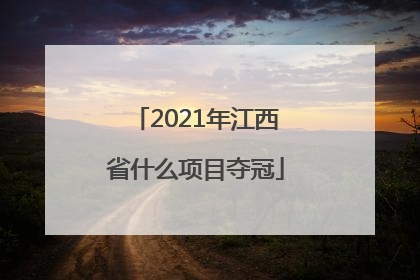 2021年江西省什么项目夺冠