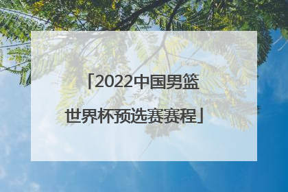 2022中国男篮世界杯预选赛赛程
