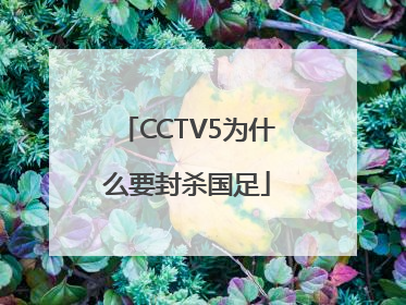 CCTV5为什么要封杀国足