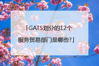 GATS划分的12个服务贸易部门是哪些?