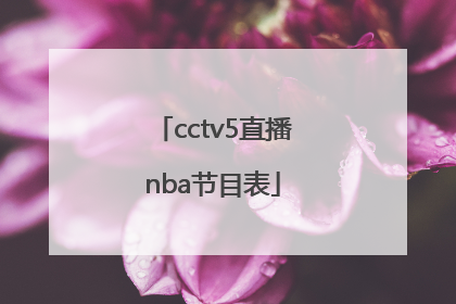 cctv5直播nba节目表